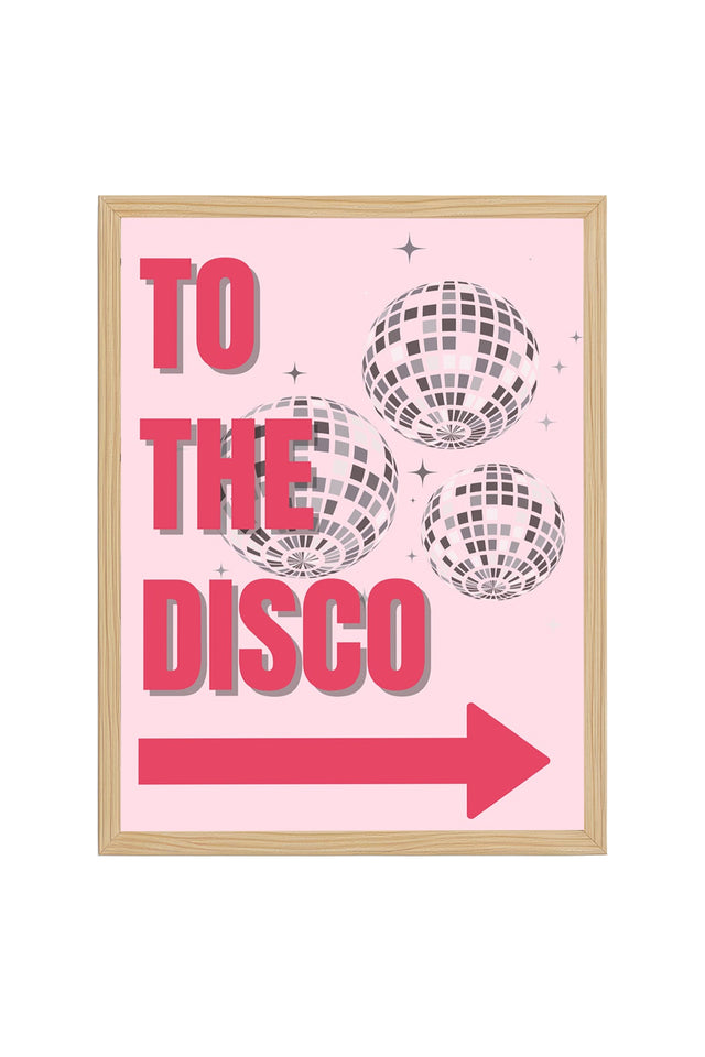 Doğal Ahşap Çerçeveli Retro Disco Tablo - Parti Temalı Dekorasyon | huhu2719