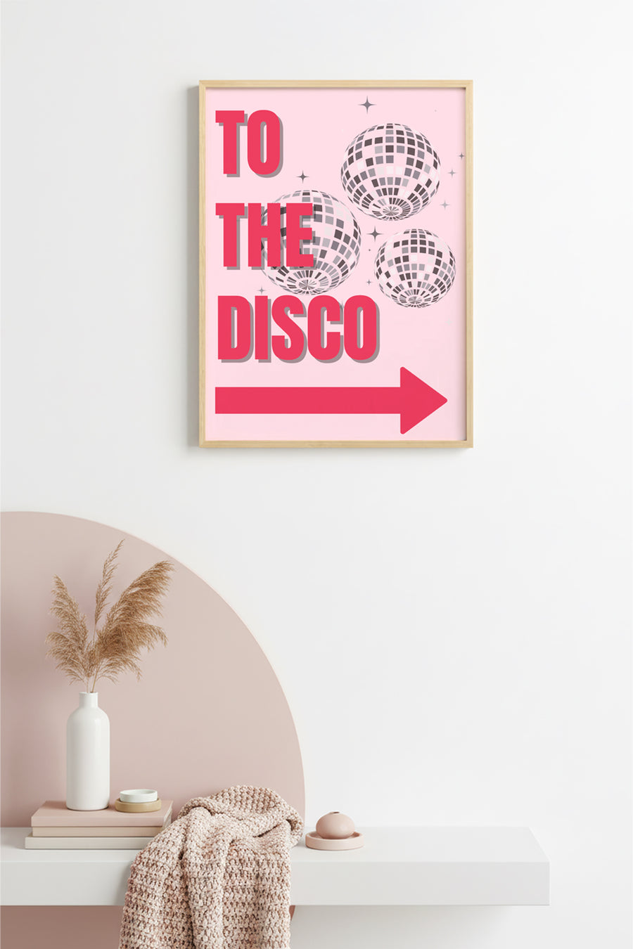 Doğal Ahşap Çerçeveli Retro Disco Tablo - Parti Temalı Dekorasyon | huhu2719
