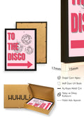 Doğal Ahşap Çerçeveli Retro Disco Tablo - Parti Temalı Dekorasyon | huhu2719