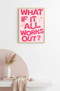 Doğal Ahşap Çerçeveli Retro Pop Art Tablo - What If It All Works Out? | huhu2736