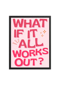 Doğal Ahşap Çerçeveli Retro Pop Art Tablo - What If It All Works Out? | huhu2736
