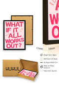 Doğal Ahşap Çerçeveli Retro Pop Art Tablo - What If It All Works Out? | huhu2736