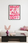 Doğal Ahşap Çerçeveli Retro Pop Art Tablo - What If It All Works Out? | huhu2736