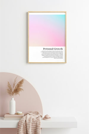 Doğal Ahşap Çerçeveli Tablo - Kişisel Gelişim Minimalist Sözler | huhu2755