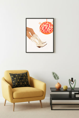 Doğal Ahşap Çerçeveli Retro Tablo - Pop Art Yıldızlar Temalı | huhu2758