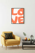 Doğal Ahşap Çerçeveli Love Yazılı Retro Tablo - Minimalist Dekorasyon | huhu2785