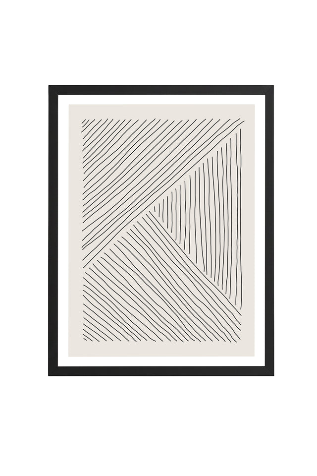 Ahşap Siyah Çerçeveli Minimalist Tablo | Huhu574