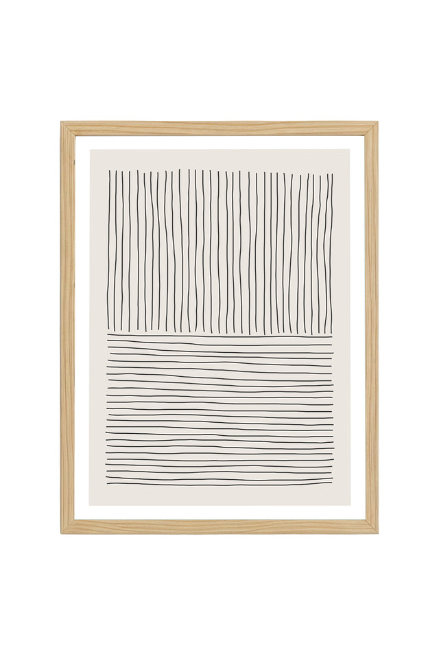 Ahşap Çerçeveli Minimalist Tablo | Huhu575