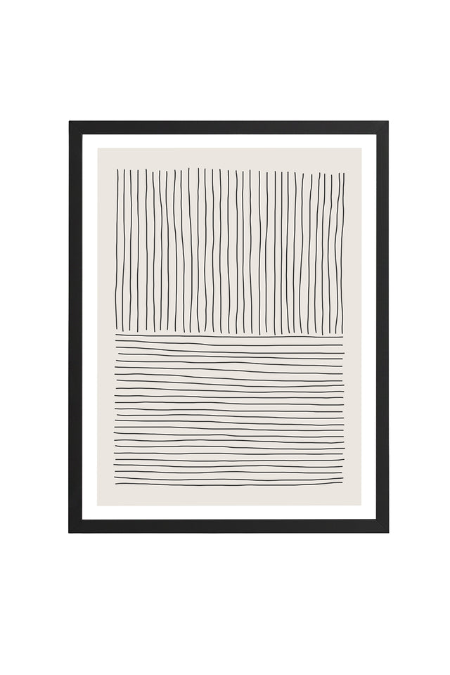 Ahşap Siyah Çerçeveli Minimalist Tablo | Huhu575