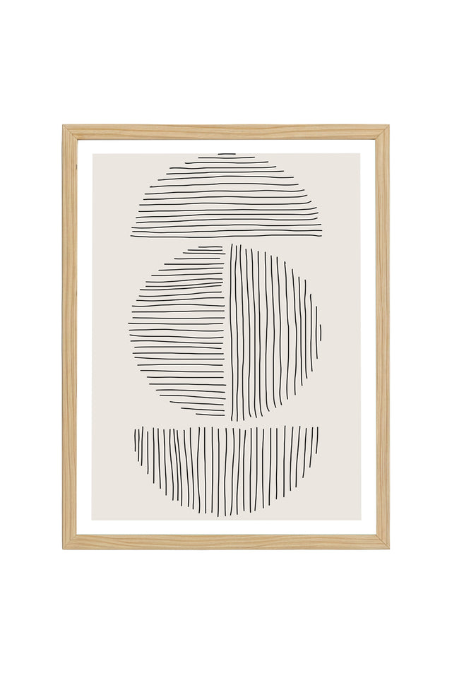 Ahşap Çerçeveli Minimalist Tablo | Huhu576
