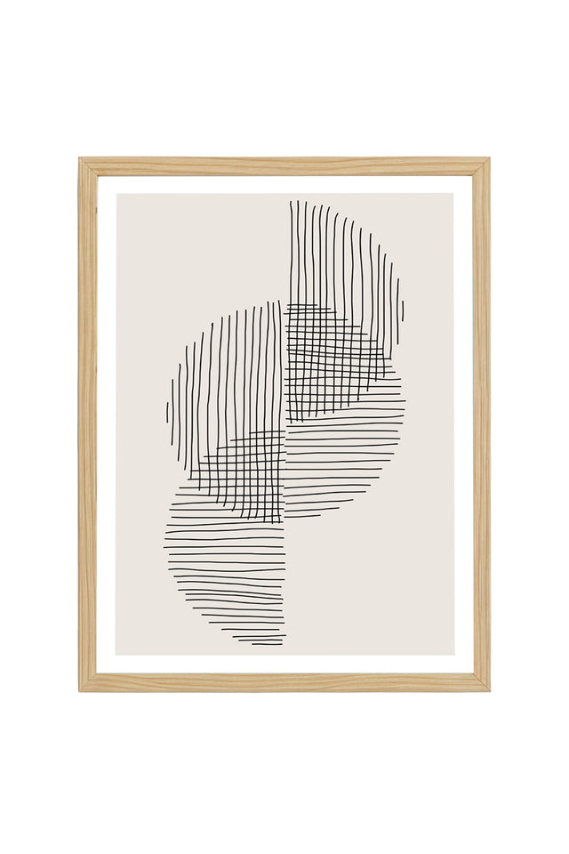 Ahşap Çerçeveli Minimalist Tablo | Huhu577