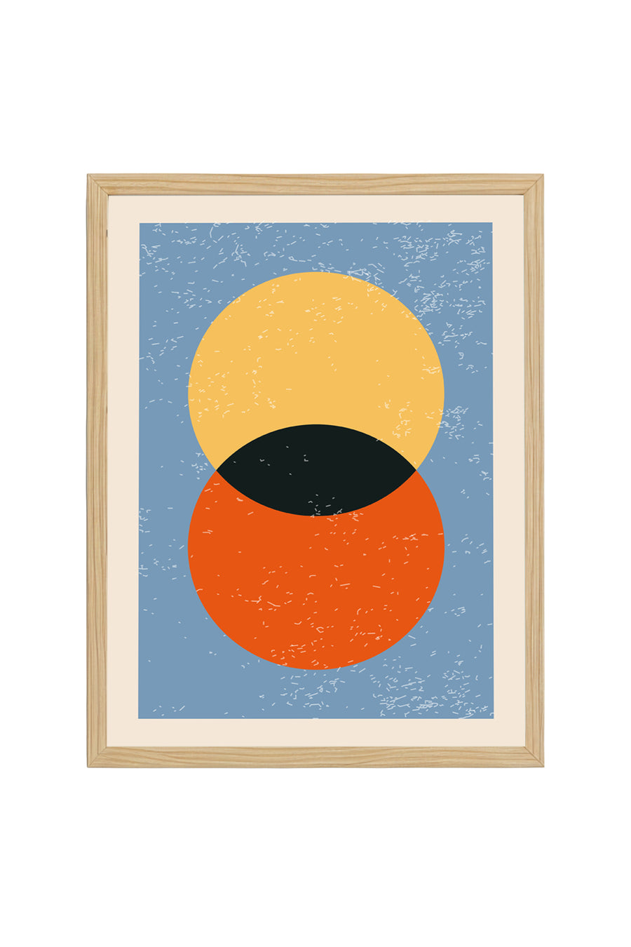 Ahşap Çerçeveli Soyut Geometrik Desenli Tablo | Huhu603