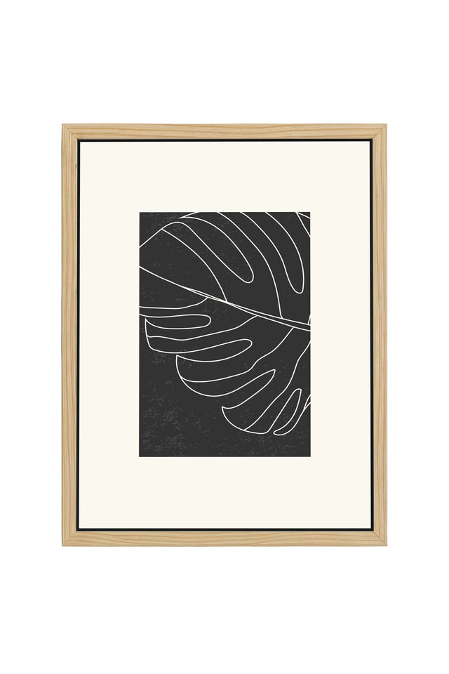 Ahşap Çerçeveli Soyut Minimalist Tablo | Huhu610