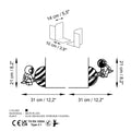 Astronot Metal Kitap Tutucu - Siyah
