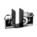 Fotograf Makinesi Metal Kitap Tutucu - Siyah