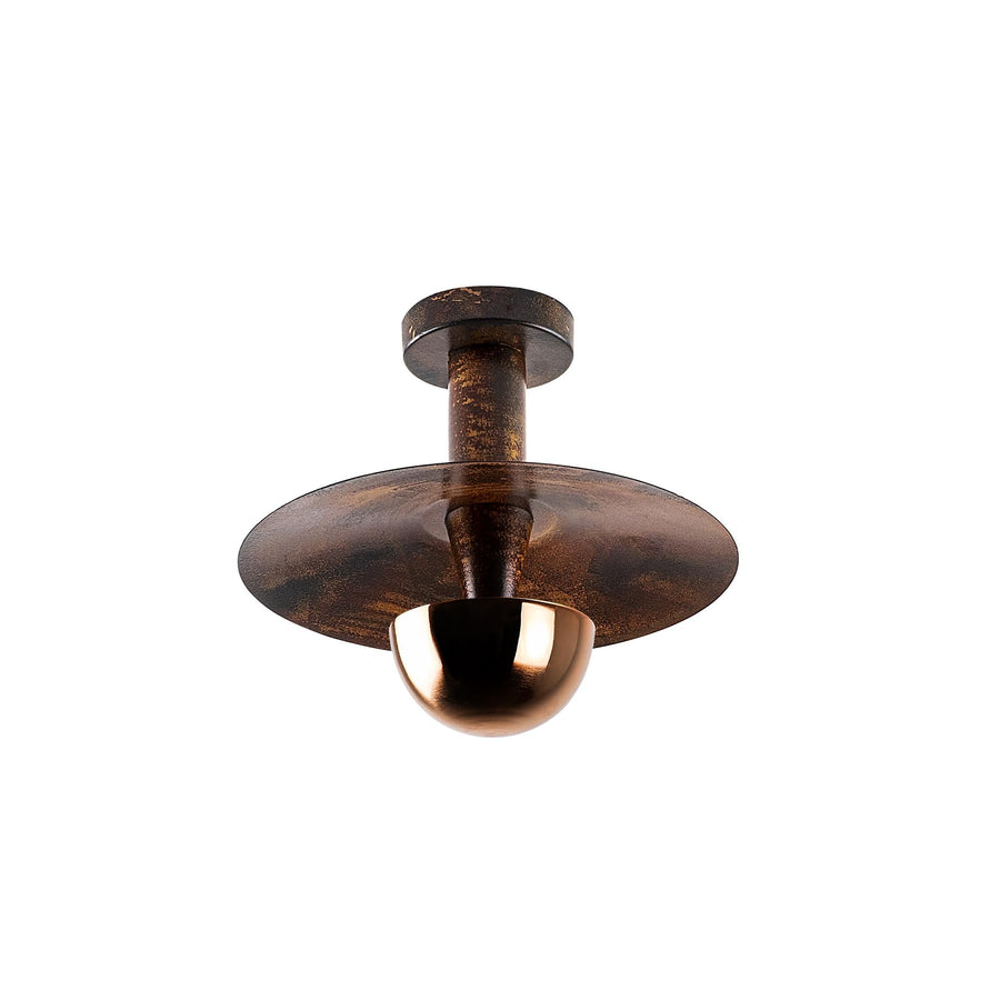 Vintage Bakır Metal Sıvama Plafonyer - Bakir