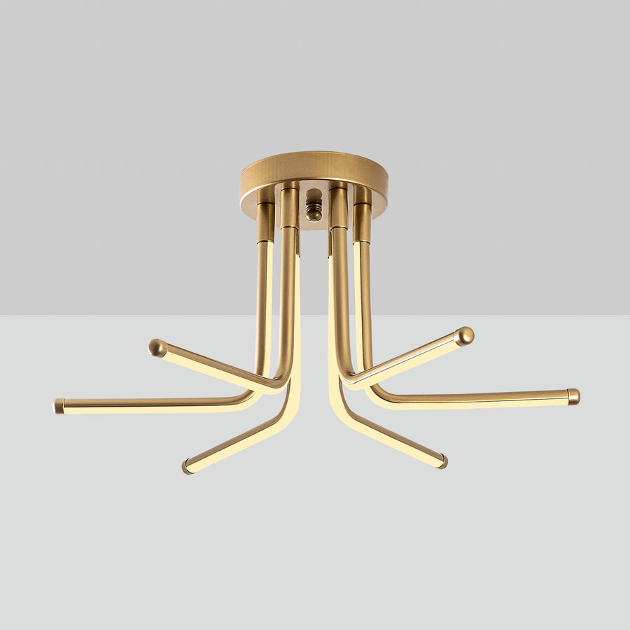 Çubuk Modern Metal Plafonyer - Altın