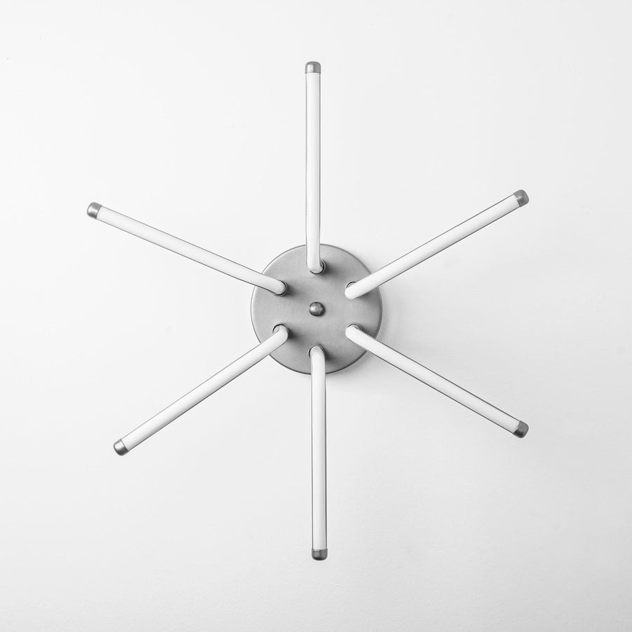 Çubuk Modern Metal Plafonyer - Gümüş
