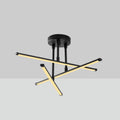 Çapraz Çubuk Modern Metal Plafonyer - Siyah