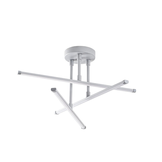 Çapraz Çubuk Modern Metal Plafonyer - Gri