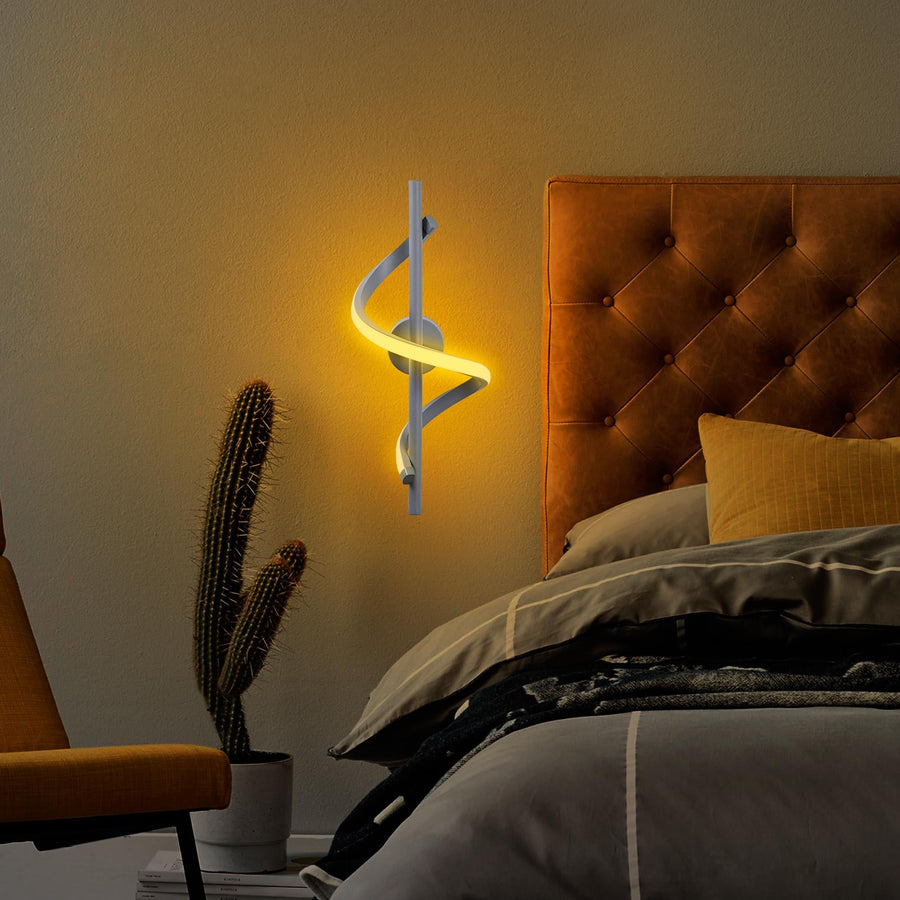 Spiral Modern Metal Aplik - Gri