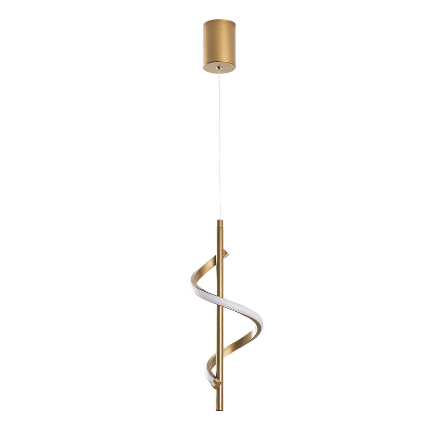 Spiral Modern Metal Tekli Sarkıt - Altın