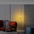 Spiral Modern Metal Tekli Sarkıt - Beyaz
