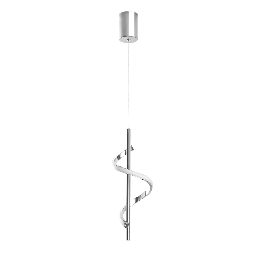 Spiral Modern Metal Tekli Sarkıt - Gümüş