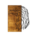 Kartal Geometrik Ahsap Metal Duvar Panosu - Ahsap