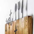 Just Eat It Metal Ahşap Duvar Panosu - Siyah