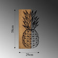 Ananas Geometrik Metal Ahşap Duvar Panosu - Ahşap Siyah
