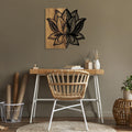 Lotus Metal Ahşap Duvar Panosu - Ahşap