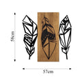 Geometrik Tüy Metal Ahşap Duvar Panosu - Ahşap