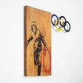 Banksy Olimpiyat Metal Ahşap Duvar Panosu - Ahşap