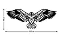 Geometrik Kartal Metal Duvar Panosu - Siyah