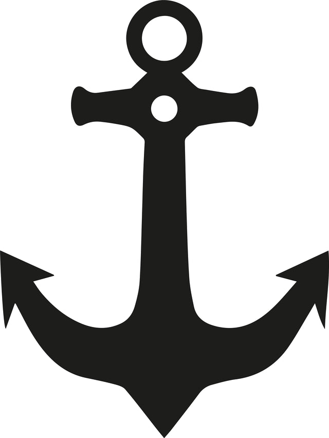 Çapa Metal Duvar Panosu - Siyah
