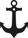 Çapa Metal Duvar Panosu - Siyah