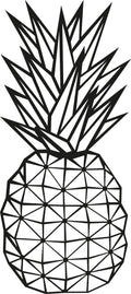 Geometrik Ananas Metal Duvar Panosu - Siyah