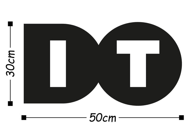 DT Monogram Metal Duvar Panosu - Siyah
