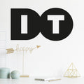 DT Monogram Metal Duvar Panosu - Siyah