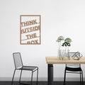 Think Outside The Box Çerçeveli Metal Pano - Bakır