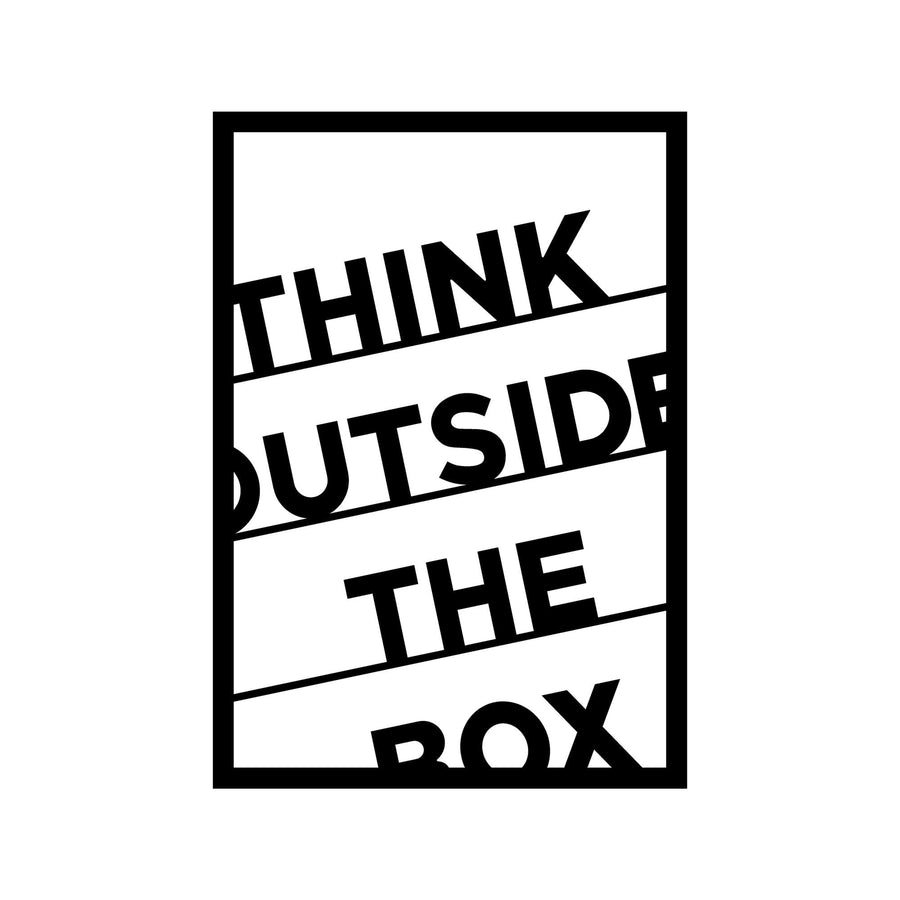 Think Outside The Box Cerceveli Metal Pano - Siyah