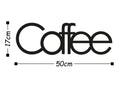 Coffee Yazili Metal Duvar Panosu - Siyah