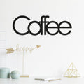 Coffee Yazili Metal Duvar Panosu - Siyah