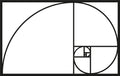 Fibonacci Spiral Metal Duvar Panosu - Siyah