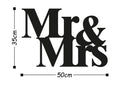 Mr & Mrs Metal Duvar Panosu - Siyah