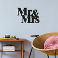 Mr & Mrs Metal Duvar Panosu - Siyah