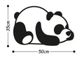 Panda Modern Metal Duvar Panosu - Siyah