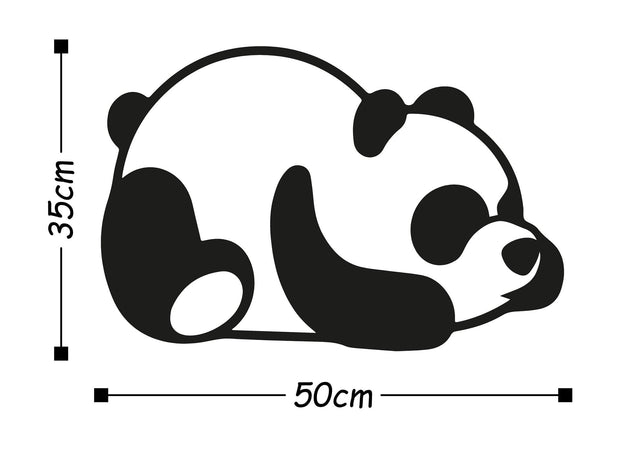 Panda Modern Metal Duvar Panosu - Siyah