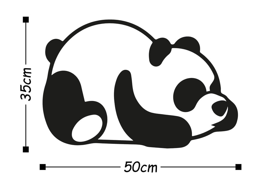 Panda Modern Metal Duvar Panosu - Siyah